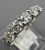 ESTATE 1.18CT DIAMOND 14K WHITE GOLD 3D FIVE STONE WEDDING ANNIVERSARY RING #858