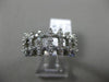 ESTATE WIDE .55CT DIAMOND 14K WHITE GOLD 3D TWO CROSS WEDDING ANNIVERSARY RING