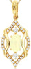 .42CT DIAMOND & AAA OPAL 14KT YELLOW GOLD OVAL & ROUND LEAF FUN FLOATING PENDANT