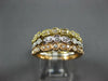 ESTATE WIDE .46CT DIAMOND 18KT TRI COLOR GOLD FILIGREE MILGRAIN STACKABLE RING