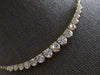 EXTRA LARGE 3.20CT DIAMOND 14KT YELLOW GOLD GRADUATING V SHAPE BAR LOVE NECKLACE
