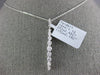 ESTATE .60CT DIAMOND 18KT WHITE GOLD 3D ROUND CLASSIC JOURNEY BAR PENDANT