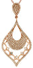 .70CT DIAMOND 14KT ROSE GOLD FILIGREE TEAR DROP MULTI ROW FUN FLOATING PENDANT