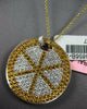 3.57CT DIAMOND & AAA YELLOW SAPPHIRE 18KT WHITE GOLD CIRCULAR PIZZA PIE PENDANT