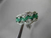 ANTIQUE WIDE 1.13CT DIAMOND & AAA EMERALD 14KT YELLOW GOLD 3D ZIG ZAG FUN RING
