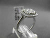 ESTATE LARGE 1.4CT DIAMOND 18K WHITE GOLD CLUSTER SQUARE ENGAGEMENT PROMISE RING