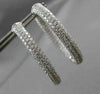 ESTATE MASSIVE 13.13CT DIAMOND 18KT WHITE GOLD OVAL DOUBLE SIDED HOOP EARRINGS