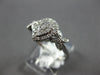 .27CT DIAMOND 14K WHITE GOLD CLUSTER PEAR SHAPE HALO FLOWER BUTTERFLY LOVE RING