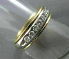 ESTATE WIDE .45CT DIAMOND 14K Y&W GOLD CHANEL SET ANNIVERSARY WEDDING RING #1285