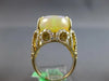LARGE 16.47CT DIAMOND & AAA AUSTRALIAN OPAL 14KT YELLOW GOLD FILIGREE FUN RING