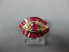 1.16CT DIAMOND & AAA RUBY 14KT WHITE GOLD MULTI SHAPE FLOWER INFINITY LOVE RING