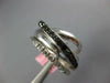 WIDE .55CT WHITE & BLACK DIAMOND 14KT WHITE GOLD MULTI ROW CRISS CROSS LOVE RING