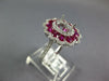 LARGE 1.76CT DIAMOND & AAA RUBY 18KT WHITE GOLD OVAL SEMI MOUNT ENGAGEMENT RING