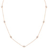 ESTATE 1.50CT DIAMOND 14KT ROSE GOLD 3D CLASSIC BY THE YARD LOVE NECKLACE
