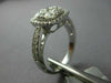ESTATE 1.25CT DIAMOND 18KT WHITE GOLD ROUND CLUSTER SQUARE HALO ANNIVERSARY RING