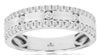 ESTATE .42CT DIAMOND 14KT WHITE GOLD 3D MATTE & SHINY WEDDING ANNIVERSARY RING