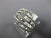 LARGE .65CT DIAMOND 14KT WHITE GOLD 3D MULTI ROW CRISS CROSS ETOILE SNAKE RING