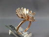 ESTATE LARGE .52CT DIAMOND 14KT ROSE GOLD CLASSIC FLOWER FUN RING