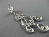 LONG .83CT DIAMOND 18K WHITE GOLD 3D OPEN FILIGREE TEAR DROP CHANDELIER EARRINGS