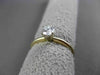 ESTATE .35CT DIAMOND 14KT TWO TONE GOLD CLASSIC SOLITAIRE FRIENDSHIP RING #23778