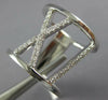 ESTATE LARGE .28CT DIAMOND 18KT WHITE GOLD 3D ROMAN NUMERAL XI FUN RING
