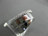 ESTATE WIDE .54CT DIAMOND 14KT WHITE GOLD CRISSCROSS DESIGN FUN RING 13mm #9491