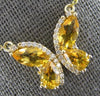 LARGE 2.65CT DIAMOND & AAA CITRINE 14KT YELLOW GOLD 3D MULTI SHAPE LOVE NECKLACE