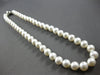 ESTATE AAA SOUTH SEA PEARL 14KT WHITE GOLD 3D 9MM CLASSIC LOVE NECKLACE #27950