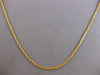 ESTATE LONG 14KT YELLOW GOLD CLASSIC 2MM ROPE CHAIN NECKLACE #28080