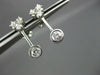 ANTIQUE .64CT DIAMOND 18KT WHITE GOLD SOLITAIRE HANGING EARRINGS BEAUTIFUL 11366