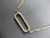 ESTATE .62CT DIAMOND 14KT YELLOW GOLD 3D CLASSIC OPEN OVAL LINK LOVE NECKLACE