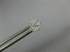 ESTATE .33CT DIAMOND 14KT 2 TONE GOLD ROUND SOLITAIRE HALO CLUSTER STUD EARRINGS