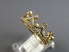 ESTATE .76CT DIAMOND 14KT YELLOW GOLD 3D CROWN ETERNITY WEDDING ANNIVERSARY RING
