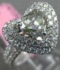 ESTATE LARGE 2.06CT WHITE & GREY TRILLION DIAMOND 18K WHITE GOLD ENGAGEMENT RING
