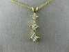 ESTATE .54CT DIAMOND 14KT YELLOW GOLD CLASSIC PAST PRESENT FUTURE PENDANT #16729