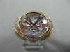 ESTATE 6.92CT DIAMOND & AAA AMETHSYT 18KT ROSE GOLD FLOWER SUNBURST RING