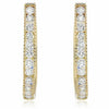 1.33CT DIAMOND & AAA SAPPHIRE 18KT YELLOW GOLD 3D MILGRAIN HANGING EARRINGS