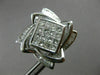 ESTATE X LARGE 3.6CT BAGUETTE & PRINCESS DIAMOND 14K WHITE GOLD CLIP ON EARRINGS