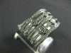 ESTATE WIDE 1.10CT DIAMOND 14KT WHITE GOLD 3D ETOILE MULTI ROW ANNIVERSARY RING
