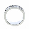 WIDE .40CT DIAMOND 18KT WHITE GOLD BAGUETTE INVISIBLE PAST PRESENT FUTURE RING