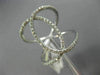 ESTATE LARGE .45CT DIAMOND 14KT WHITE GOLD 3D INFINITY DOUBLE OVAL LOVE RING