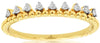 ESTATE .10CT DIAMOND 14KT YELLOW GOLD 3D ROUND NINE STONE BEADED CROWN RING