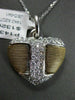 ESTATE LARGE .62CT DIAMOND 14K WHITE & YELLOW GOLD MULTI ROPE HEART LOVE PENDANT