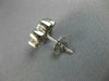 ANTIQUE LARGE 1.14CT DIAMOND 14KT WHITE GOLD FLOWER CLUSTER BEZEL EARRINGS #1958