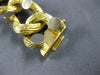 ESTATE WIDE & LONG 18KT WHITE & YELLOW GOLD 3D SOLID LINK BRACELET