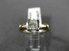 ESTATE .66CT PRINCESS DIAMOND PLATINUM & 18KT YELLOW GOLD ENGAGEMENT RING #14434