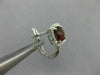 ESTATE 2.10CT DIAMOND & GARNET 14K WHITE GOLD HALO HEART LEVERBACK STUD EARRINGS