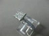 LARGE .75CT DIAMOND 14KT WHITE GOLD SQUARE INVISIBLE DOUBLE ROW ENGAGEMENT RING