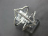 ESTATE WIDE .27CT DIAMOND 14KT WHITE GOLD 3D DOUBLE ANCHOR V SHAPE FUN LOVE RING