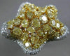 GIA EXTRA LARGE 7.95CT WHITE & FANCY YELLOW DIAMOND 18K 2 TONE GOLD 3D STAR RING